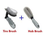Car Motorcycle Wheel Tire Brush with Hub Clean Brush Cleaning Tool Kit | Wheel Cleaning Brush (Set of 2) - Image 3