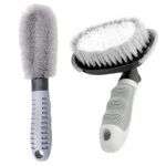 Car Motorcycle Wheel Tire Brush with Hub Clean Brush Cleaning Tool Kit | Wheel Cleaning Brush (Set of 2)