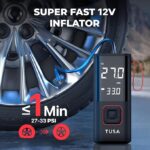 TUSA Storm X Cordless Tyre Inflator - Wired + Wireless (6000 mAh Battery & 12V Car Port), 2X Faster Inflation, 150PSI Air Compressor for Cars, Bikes, Motorcycles, Balls, and Inflatables (Red) - Image 3
