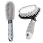 WEAPONWIDE Car Motorcycle Wheel Tire Brush + Hub Clean Brush Cleaning Tool Kit,Set of 2