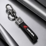 LTDecor Compatible Premium Leather & Metal Locking Hook Antirust Keychain Unique Stylish Look For Bike & Car Men Women Keyring