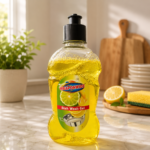 Dishwash Liquid Gel Lemon, With Lemon Fragrance, Leaves No Residue, Grease Cleaner For All Utensils, 250 ml Bottle